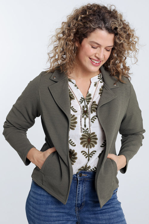 Veste biker unie-Paprika-1