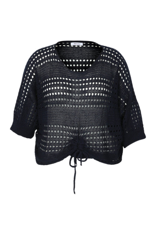 Pull filet rayé en viscose-Paprika-10