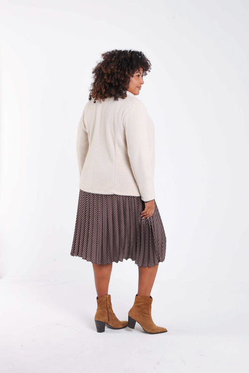 Veste en maille unie-Paprika-2