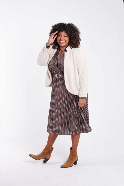 Veste en maille unie-Paprika-9