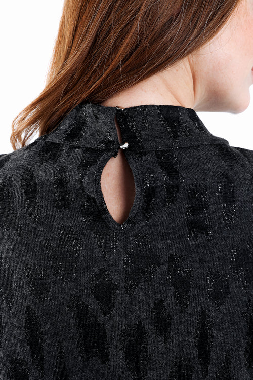 Robe motif jacquard léopard-Paprika-6