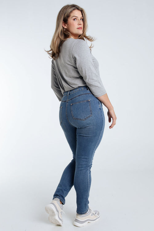 Jean slim Louise L32 œillets-Paprika-2