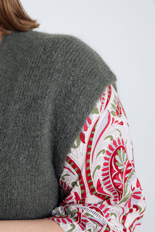 Gilet sans manches uni-Paprika-4