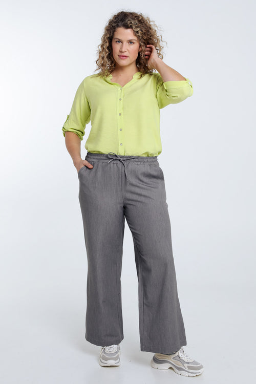 Pantalon large uni-Paprika-7