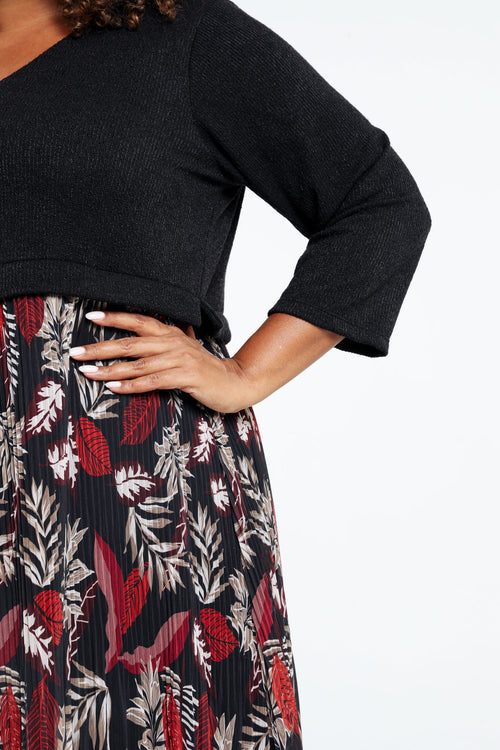 Robe 2 en 1 en maille chaude-Paprika-5