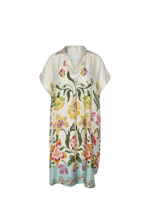 Robe en viscose à imprimé floral-Paprika-2