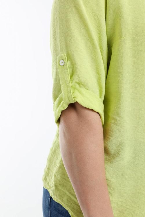 Blouse en viscose uni-Paprika-5