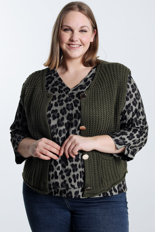 Gilet court uni-Paprika-1