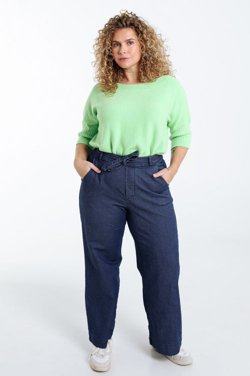 Jeans large avec ceinture-Paprika-9