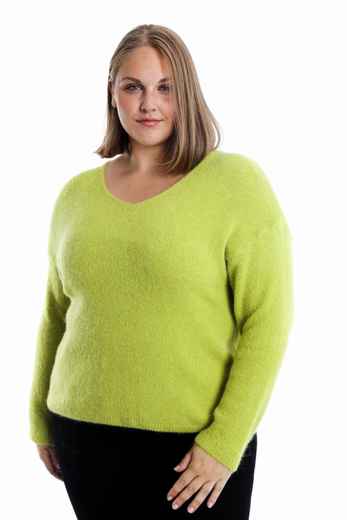 Pull avec alpaga uni-Paprika-1