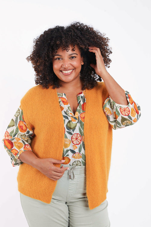 Gilet sans manches uni-Paprika-1