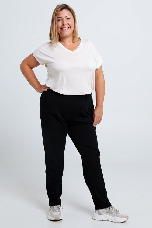 Pantalon slim avec surpiqûre-Paprika-7