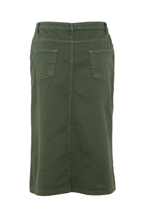 Jupe droite en coton-Paprika-11