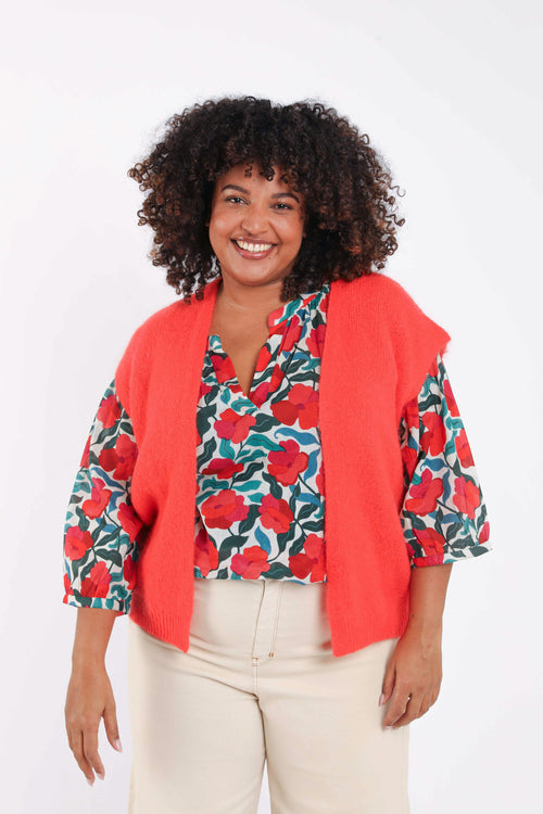 Gilet sans manches uni-Paprika-5