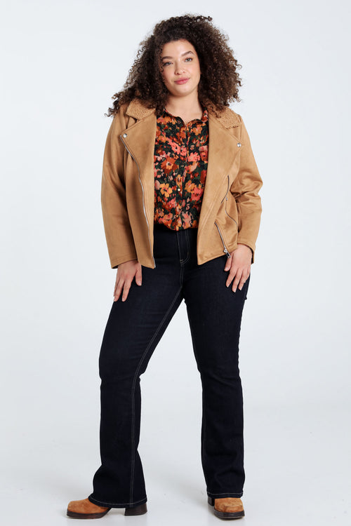 Perfecto uni col bouclette-Paprika-9