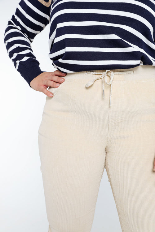 Jegging slim en velours-Paprika-6