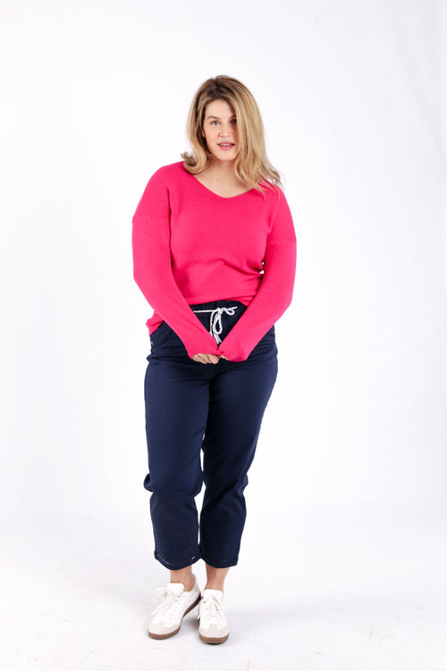 Chino en coton uni-Paprika-8