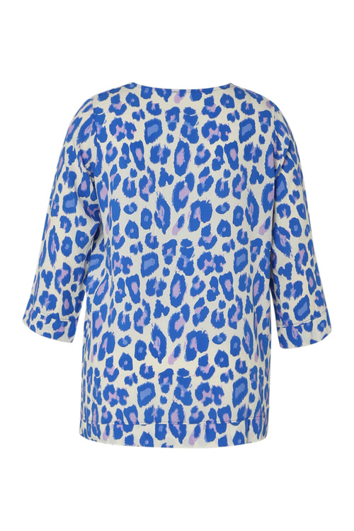 Blouse en viscose imprimé peau de bête-Paprika-11