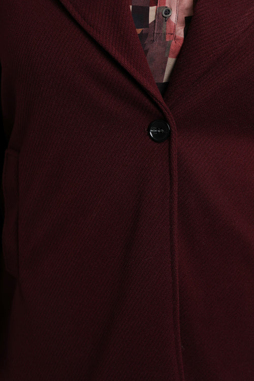 Manteau long uni-Paprika-4