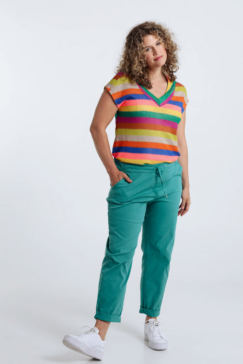 Pantalon chino en coton léger-Paprika-7