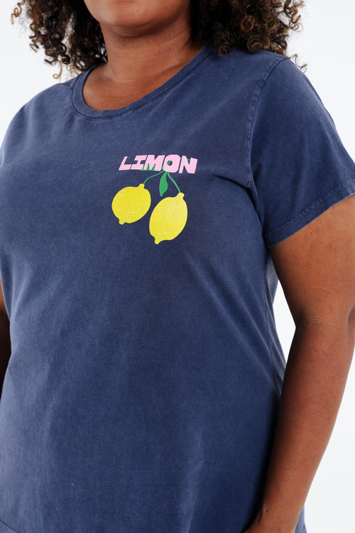T-shirt en coton imprimé citrons-Paprika-3