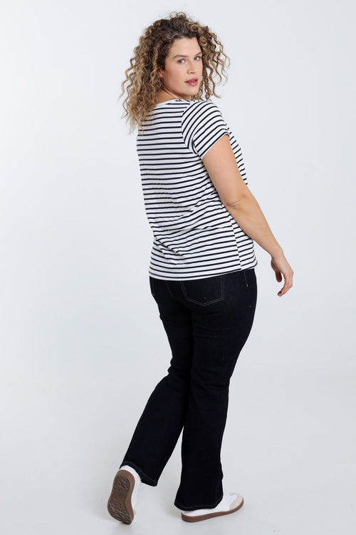 T-shirt marinière détail cerise-Paprika-2
