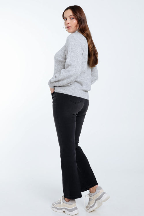 Pull uni avec lurex-Paprika-2