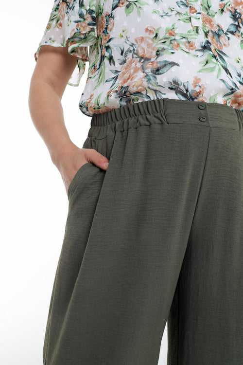 Pantalon fluide uni-Paprika-4