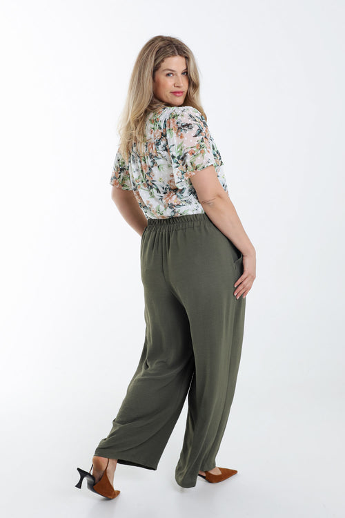 Pantalon fluide uni-Paprika-2