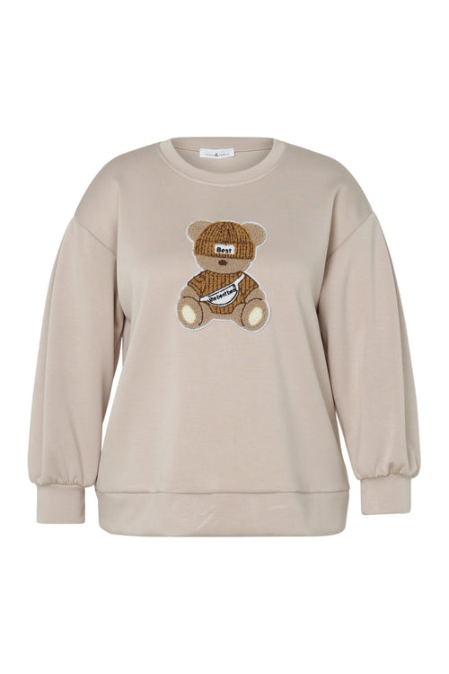 Sweat uni avec ourson-Paprika-10