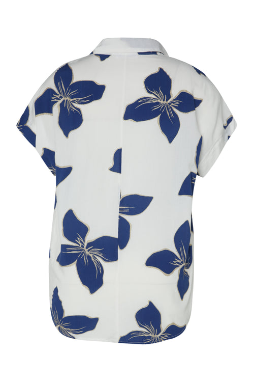 Blouse en viscose imprimé floral-Paprika-11
