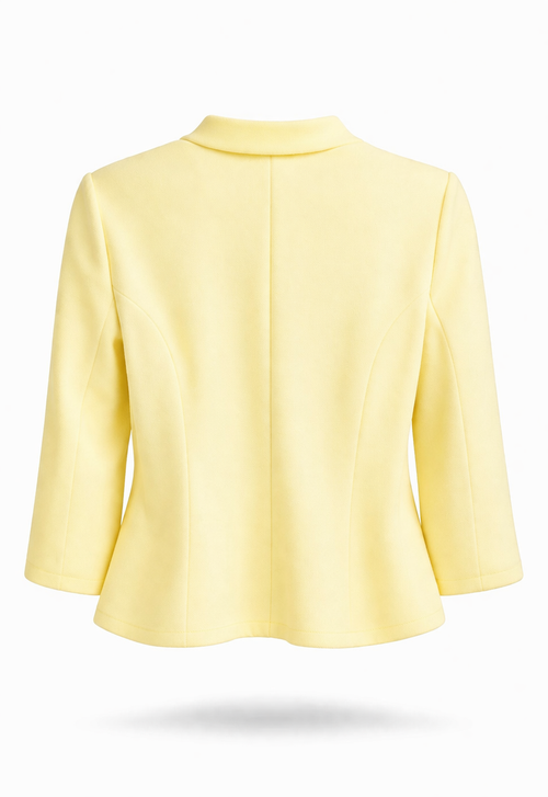 Veste en crêpe unie-Paprika-2