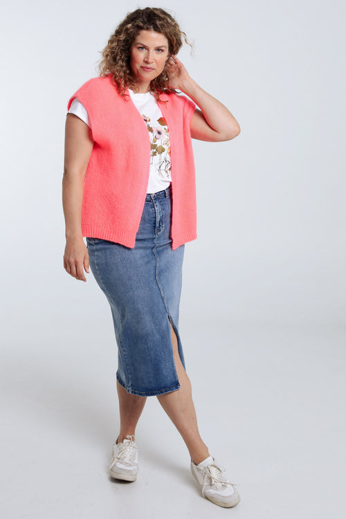 Gilet sans manches uni-Paprika-9