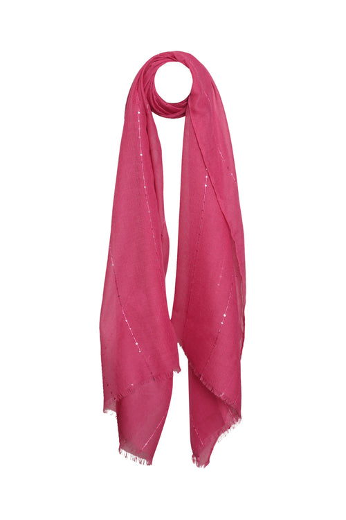 Foulard uni avec sequins-Paprika-1