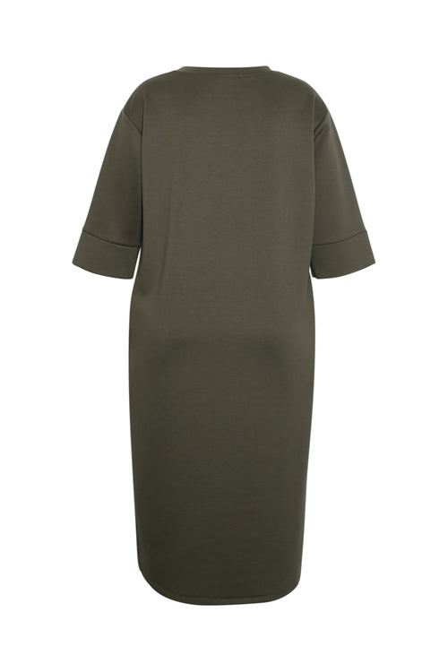 Robe sweat unie-Paprika-9