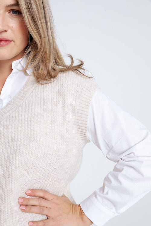 Robe tunique sans manches-Paprika-4