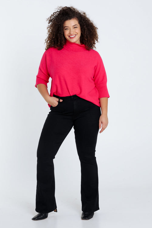 Jeans bootleg Lara L34-Paprika-8