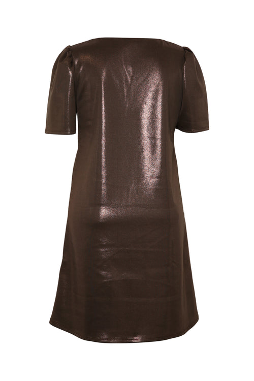 Robe unie effet satiné-Paprika-2