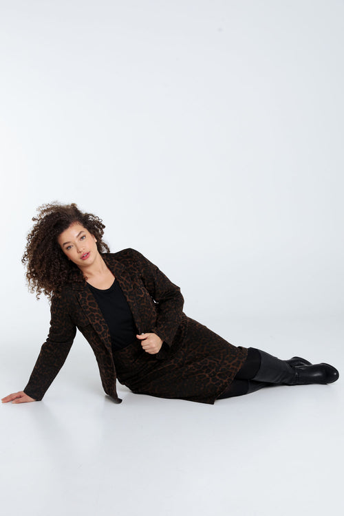 Blazer imprimé peau de bête-Paprika-9