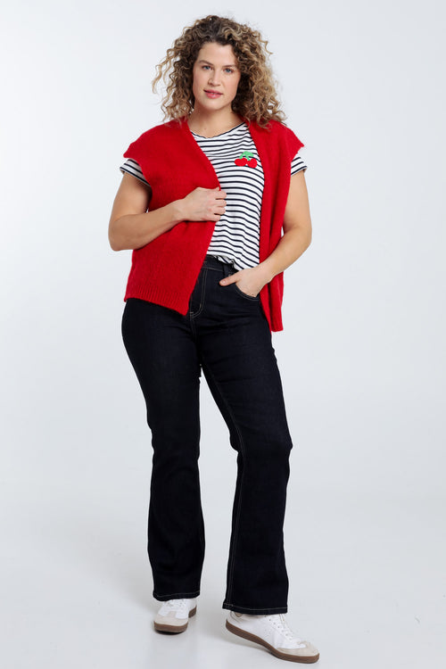 Gilet sans manches uni-Paprika-8