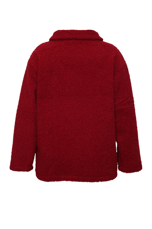 Manteau teddy uni-Paprika-9