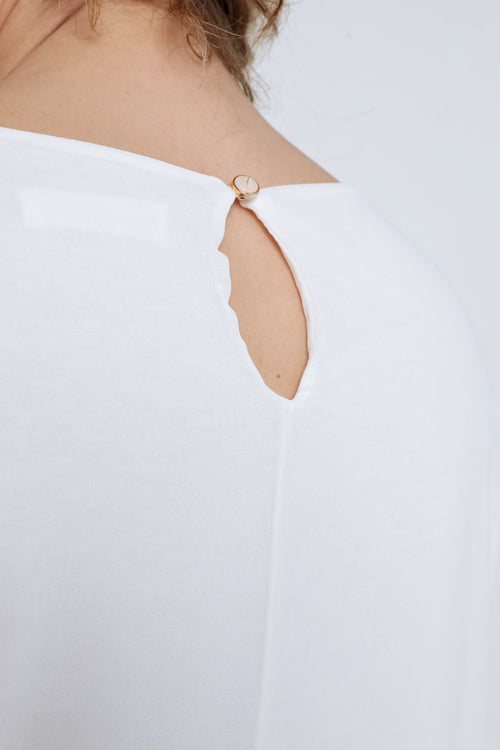 Blouse unie avec bijoux-Paprika-6