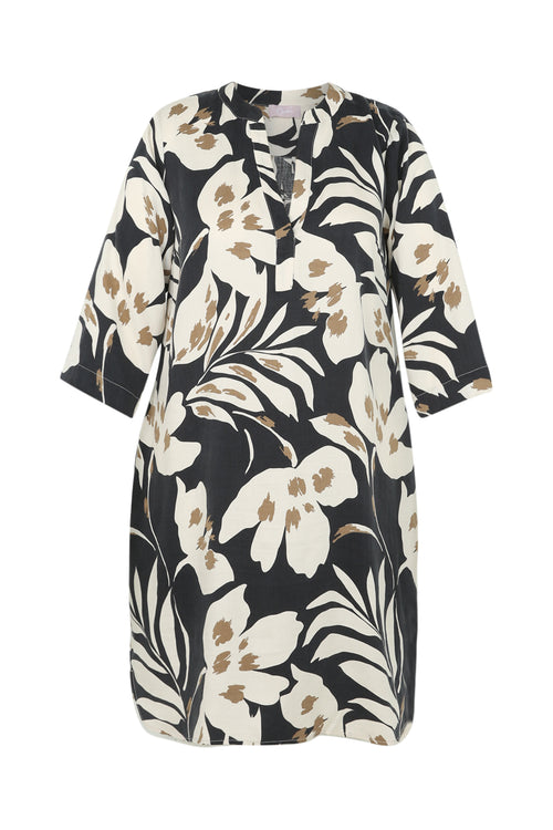 Robe à fleurs en viscose-Paprika-10