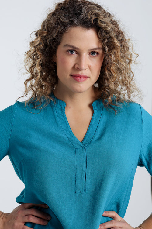 Robe tunique unie-Paprika-6