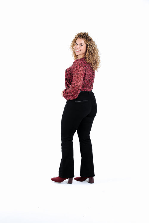 Pantalon bootleg Lara L 32-Paprika-8