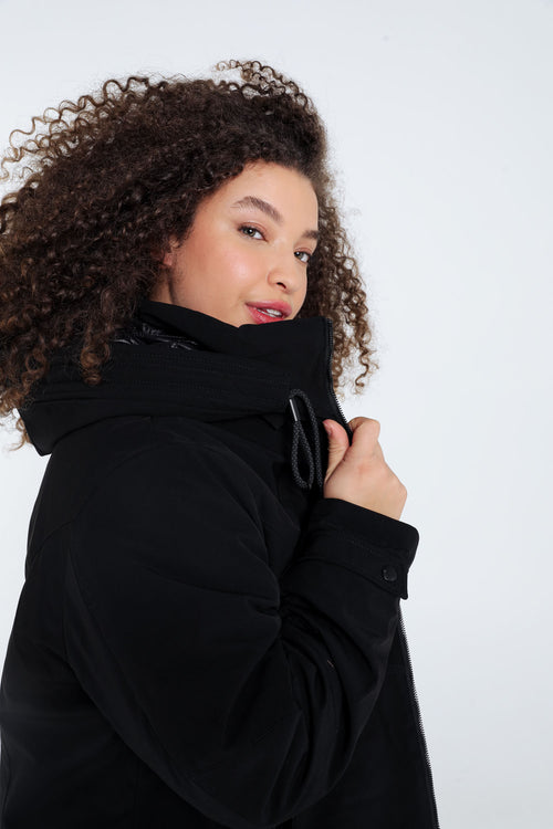 Parka à capuche amovible-Paprika-4