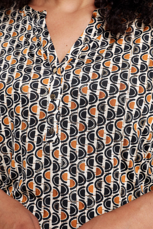 T-shirt graphique avec lurex-Paprika-4