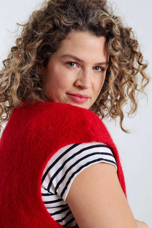 Gilet sans manches uni-Paprika-6