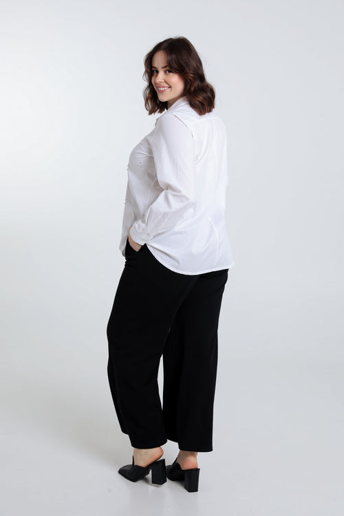 Chemise en coton avec perles-Paprika-9