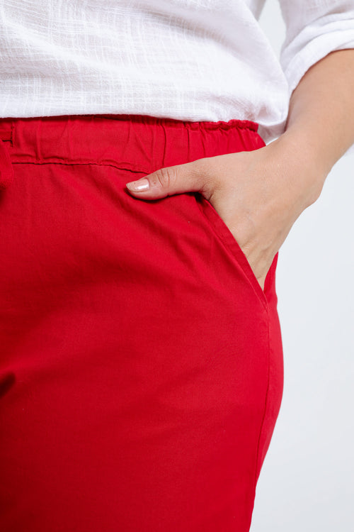 Pantalon chino en coton léger-Paprika-4